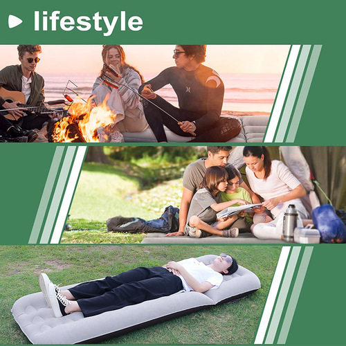 Outdoor automatic inflatable mattress portable foldable camping waterproof pad inflatable bed camping office nap sofa bed