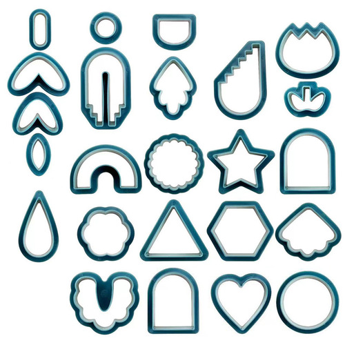 142-piece polymer clay cutter set, plastic earring mold, stone plastic polymer clay DIY hand-making tools
