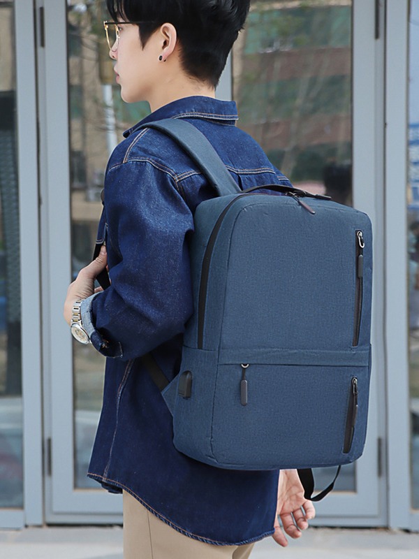 Mochila casual transfronteriza nueva mochila para hombre simple y de gran capacidad bolso escolar para estudiantes de tres piezas bolso deportivo ligero para el pecho