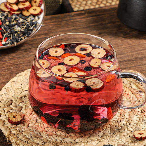 Dried mulberry, black wolfberry tea, Sibao tea, mulberry, wolfberry, black wolfberry, dried red dates, health-preserving tea