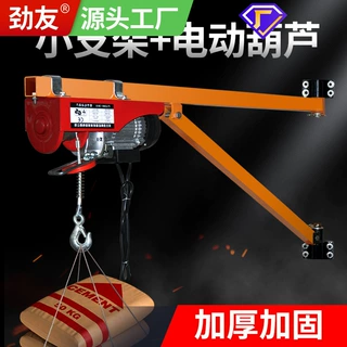 微型电动葫芦220V墙壁吊机家用提升机装修小型升降起重机立柱支架