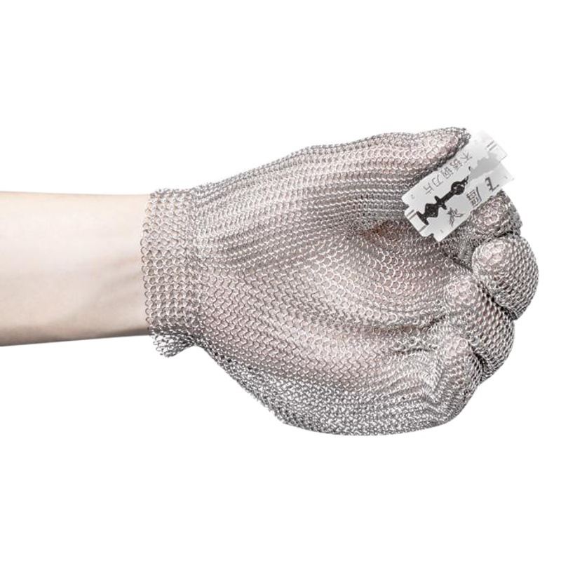 Guantes Anticorte Nivel 5 de Acero Inoxidable 304 para Trabajo Industrial y Carnicería