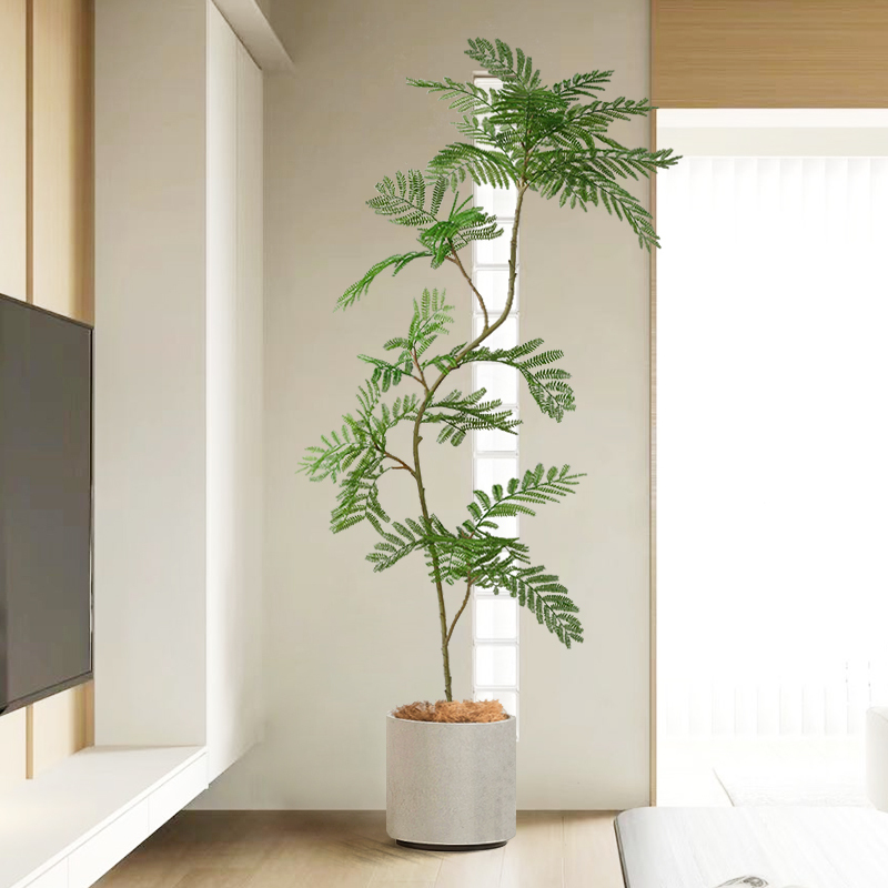 蓝花楹仿真绿植落地盆栽仿生植物摆件室内客厅沙发旁装饰盆景假树|undefined