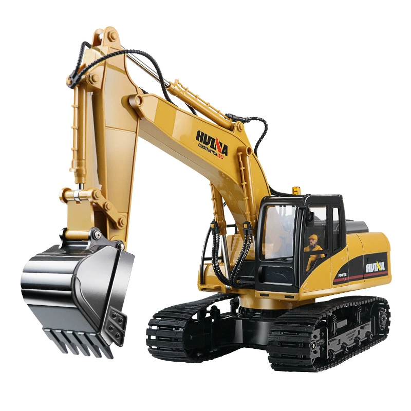 汇纳 Metal excavator, wireless remote control car, realistic toy car, 4G