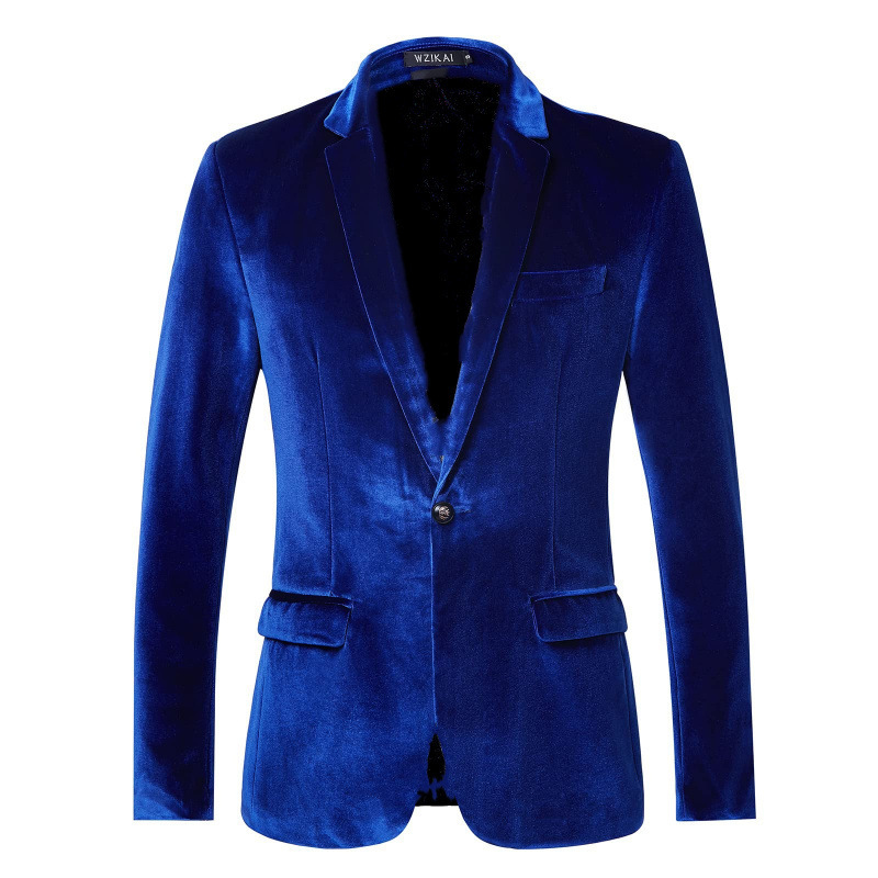 boy 2025 New Foreign Trade European And American's Casual Slim Fit Velvet Blazer Small Suit Trendy Youth Formal Wear For_voghion.com