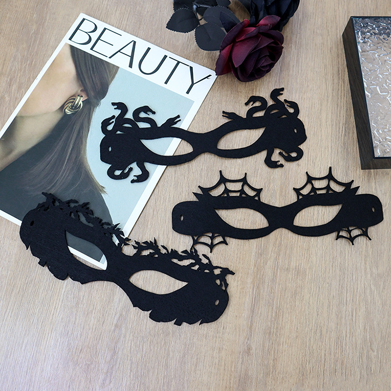 Halloween nuevo baile medio cara no tejido sexy máscara de ojos misteriosa máscara de felt maquillaje espectáculo de emoción props