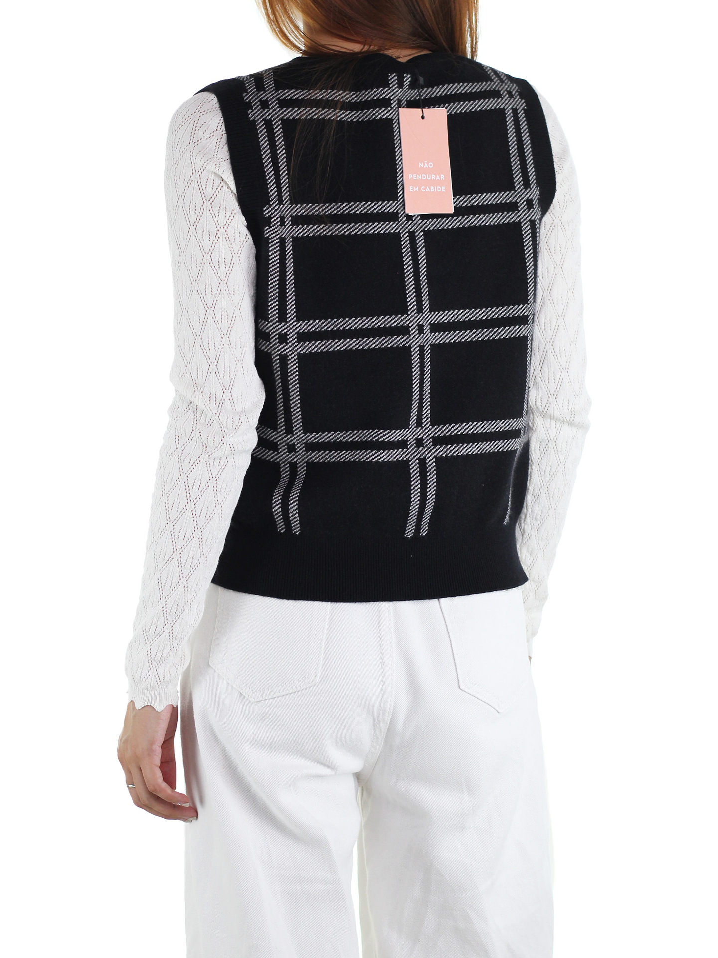Spot Europa y los Estados Unidos nueva ropa de mujer suéter retro chaleco suéter de punto de cuello V chaleco de punto otoño invierno image 5
