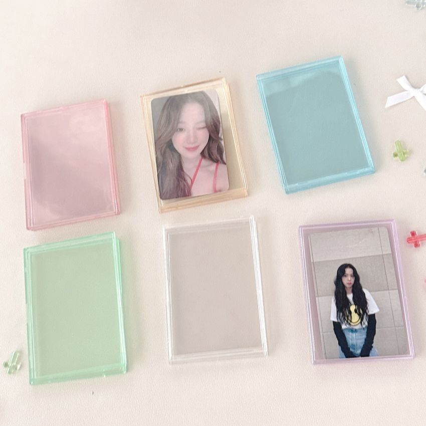 Ins air transparent shell card brick star small Kaguka storage protective cover snap-on hard plastic card cover card brick