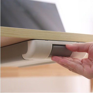 Under-the-table drawer-style key organizer office desk student stationery box floor-mounted hidden pencil case