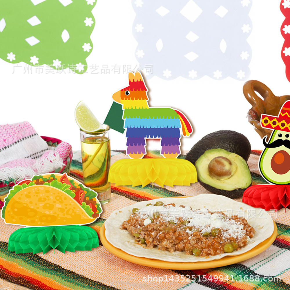 Transfronterizo nuevo mexicano fiesta decoración espiral colgante mexicano escena diseño escritorio decoración panal