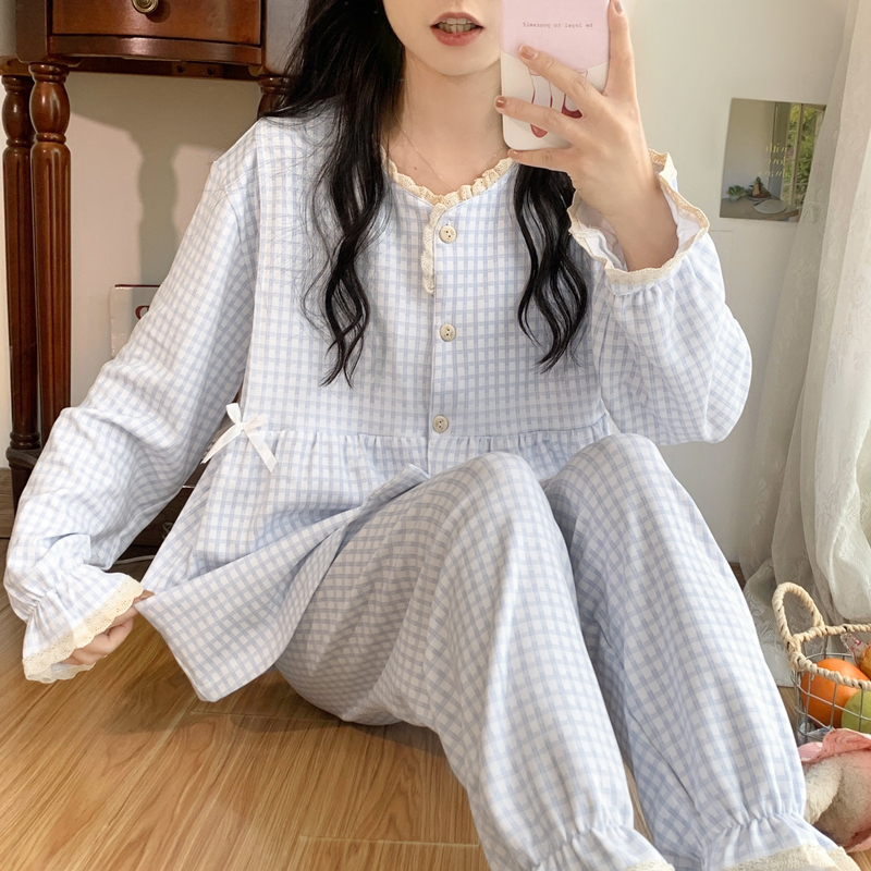 Sweat-absorbing postpartum clothing, thin summer style, maternity nursing pajamas, summer home wear with breast pads for breastfeeding Sweat-absorbing postpartum clothing, thin summer style, maternity nursing pajamas, summer home wear with breast pads for breastfeeding