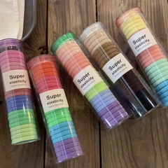 Korean Version High-Elasticity Headband Rubber Band Hair Tie 24 Pcs Canister Seamless Hair Ties for Girls Headbands Hair Ties Damage-Free