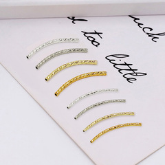 銅鍍14K真金手鍊項鍊首飾品配 14K包金保色刻面螺紋彎管diy製作件