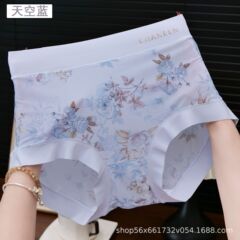 无痕印花小清新中腰透气舒适亲肤贴身内裤ins风简约高级女士内裤
