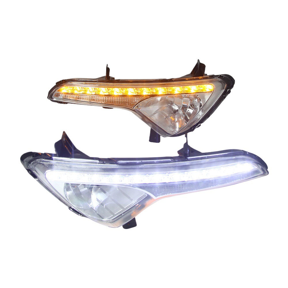 Aplicable a 11-14 Kia Smart Run LED modificó la luz corriente diurna con el montaje ligero amarillo de la luz de niebla de la dirección