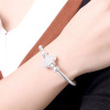 Silver accessory, fashionable trend silver bracelet, European style, wholesale