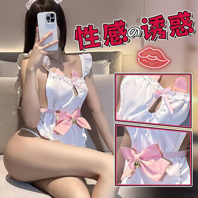 Sexy Underwear Sexy Hollow Backless Fungus Lace Bow Secondary Animation dress Maid Uniform Female