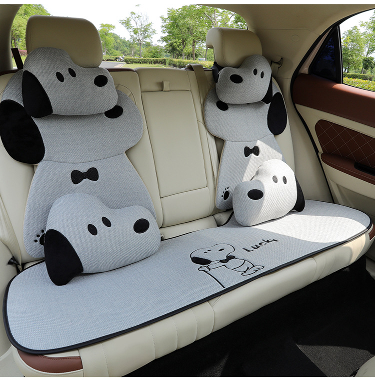 Car seat cushion for all seasons, cute cartoon internet-famous seat cover, simple internet-famous car seat cover, single piece