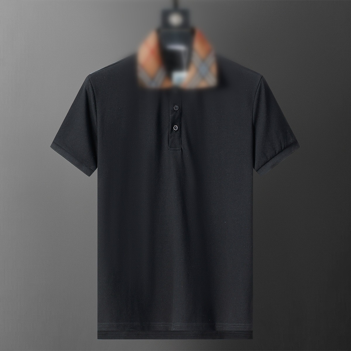 SS25 nueva estación europea de verano de alta calidad de hombre con solapa de algodón perla camisa polo de manga corta