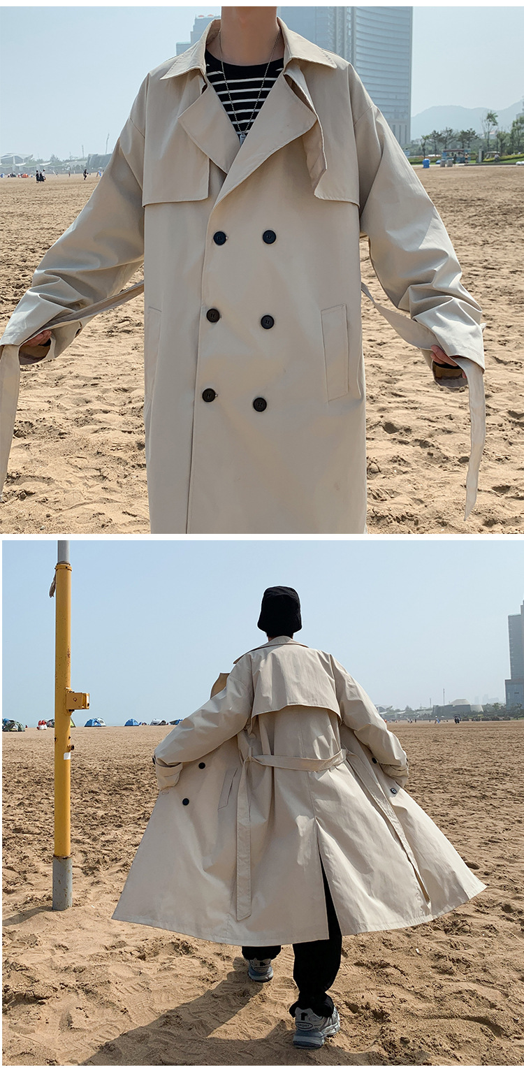 Winter neue lässige dicke zweireihige knielange Windjacke Herren einfarbig plus Größe lose Baumwollmantel_voghion.com