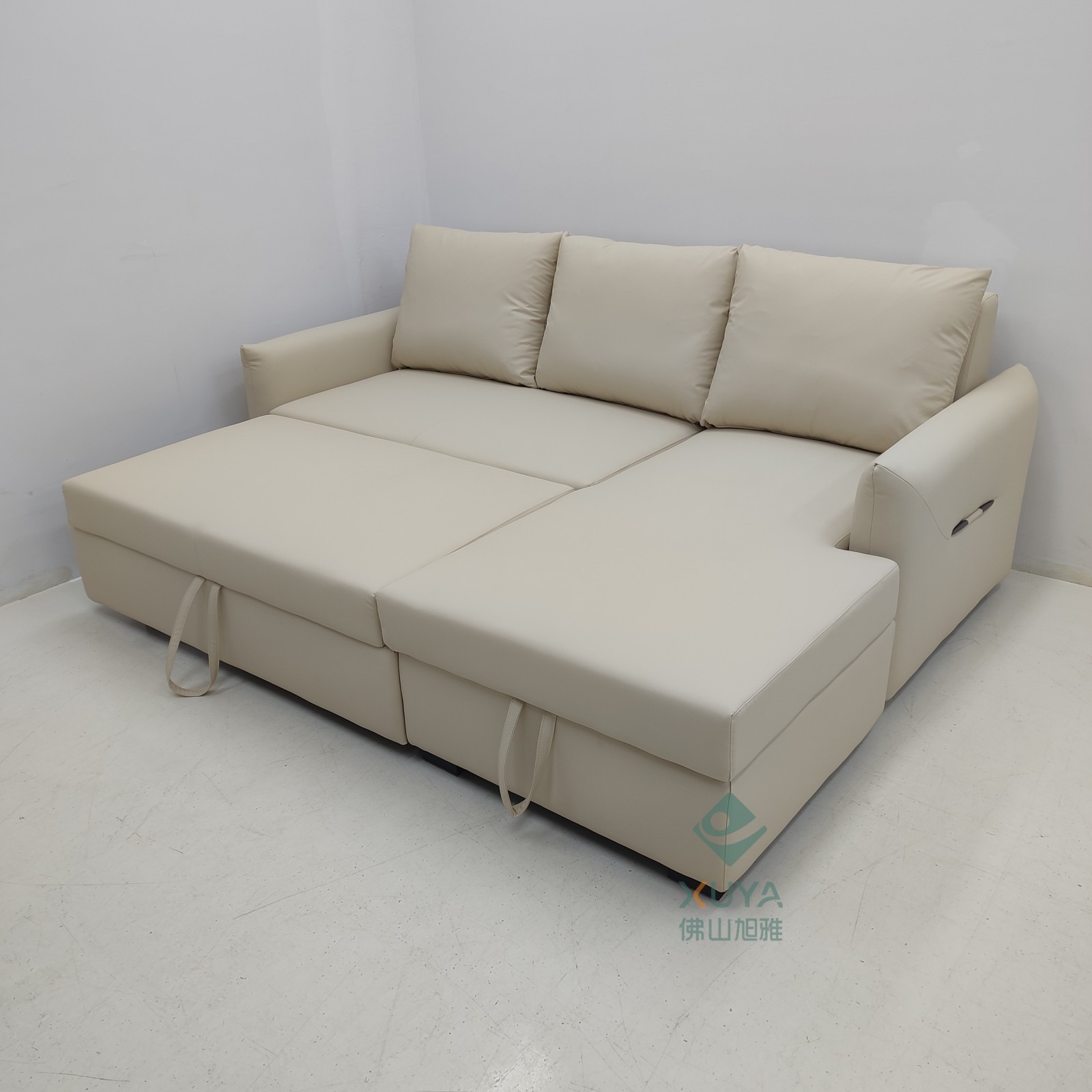 Sofá cama multifuncional moderna simple, sala de estar tipo pequeño, sofá cama de doble propósito desmontable, combinación de almacenamiento VIP