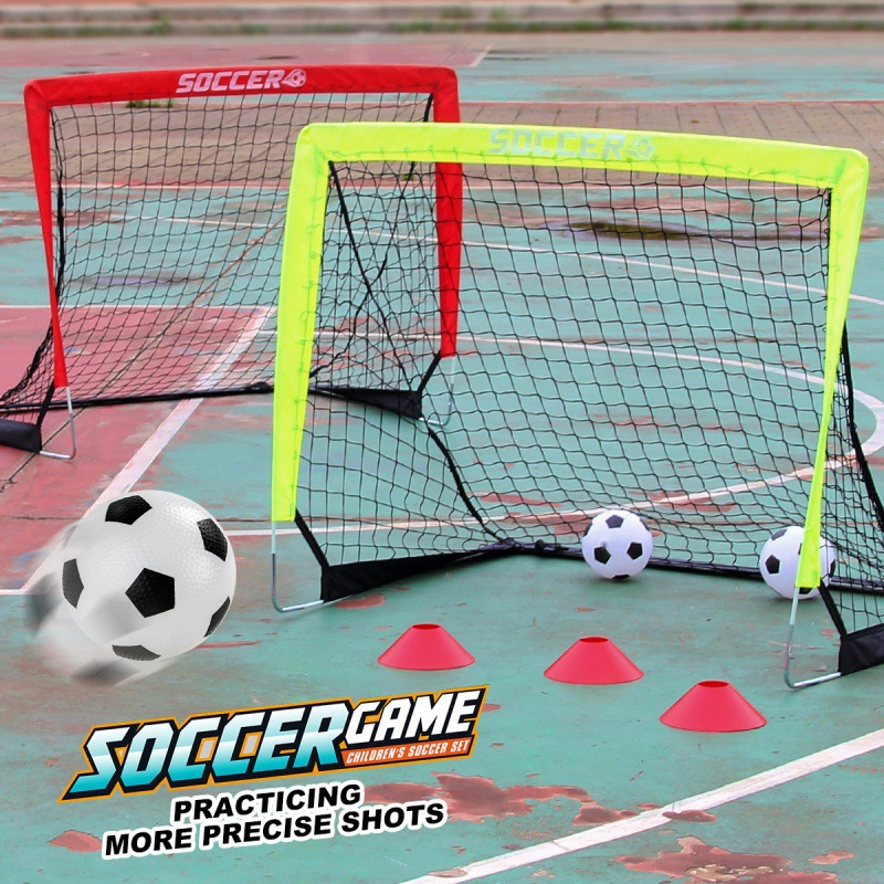 Transfronterizos amazónicos ocio infantil plegable patear la red de fútbol portátil indoor y outdoor juguetes deportivos tradicionales