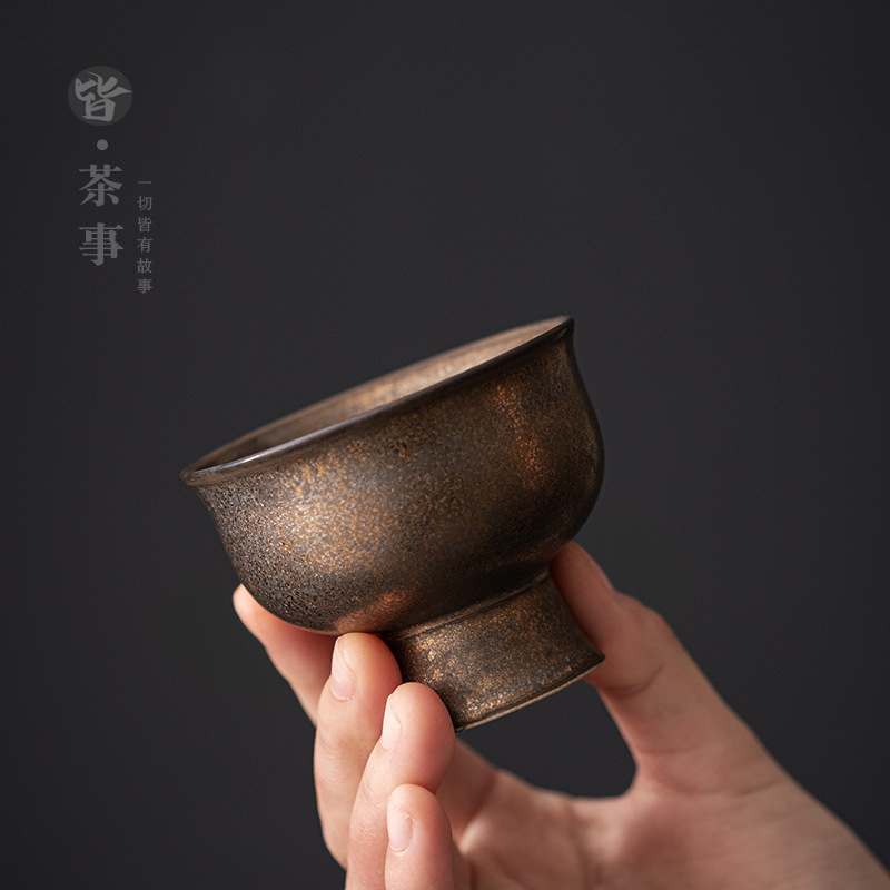 빈티지 세라믹 마스터 컵 가정용 쿵푸 티 컵 중국 스타일 차 시음 컵 개인 컵 싱글 컵 차 세트 차 작은 차 그릇