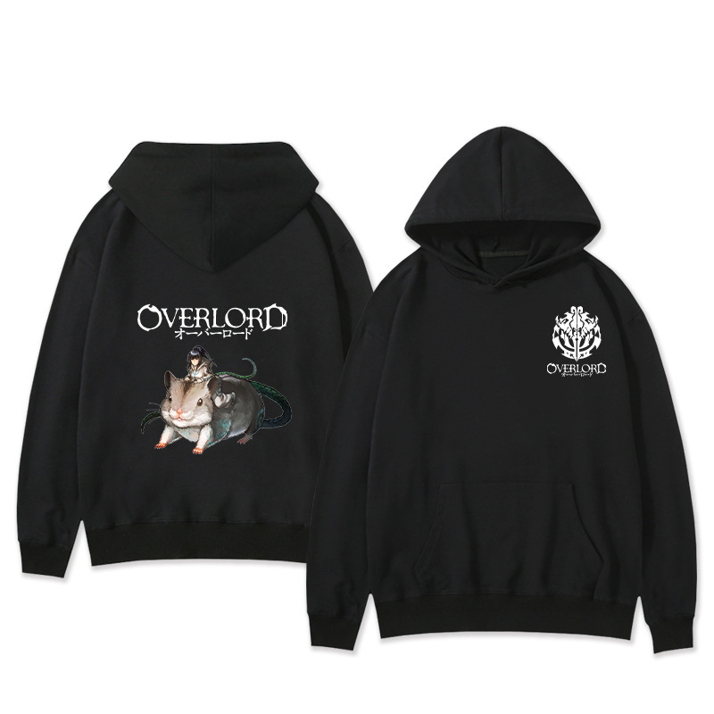 Suéter con capucha perimetral del rey de los muertos OVERLORD Suéter holgado bidimensional del rey de los huesos Tendencia