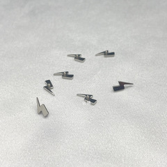 Titanium Brocade Piercing Jewelry F136 Titanium Alloy Three-dimensional Lightning Earrings and Lip Nails 16G Small Ear Bone Nails Jewelry Wholesale