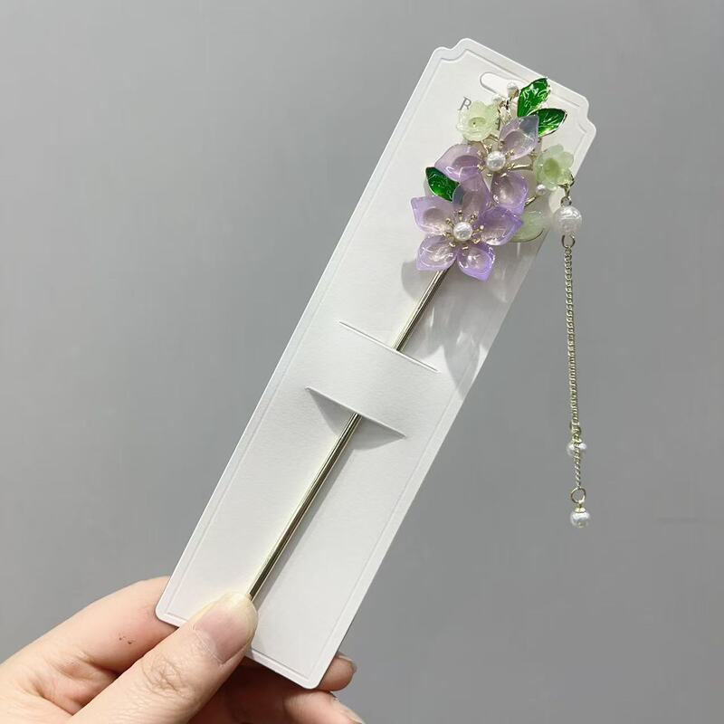 发簪现代简约新中式簪子古风步摇发钗汉服旗袍头饰渐流苏发簪|undefined
