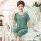 Middle-aged and elderly women's summer suit mother's short-sleeved fashion jacket pants two-piece suit short-sleeved cropped pants C