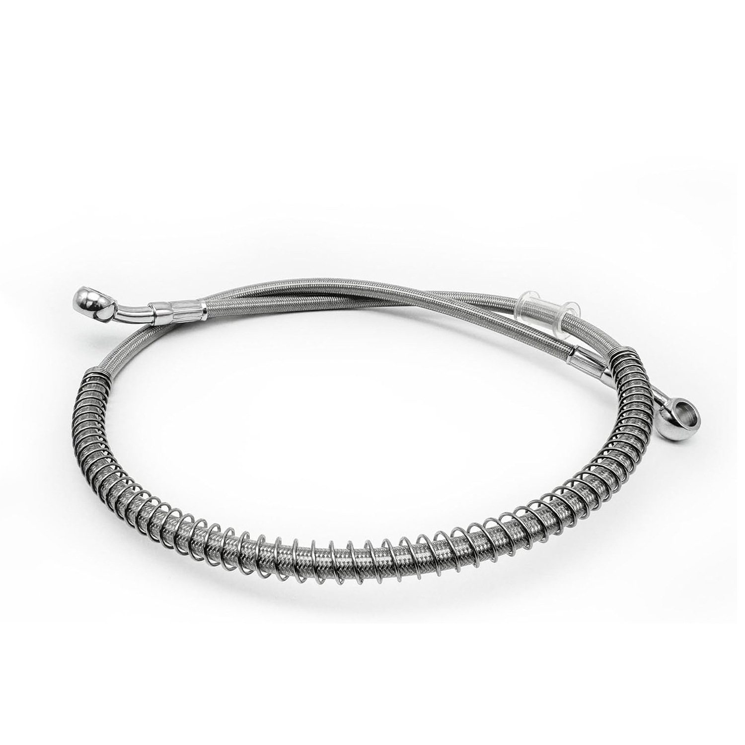 10-500CM steel wire braided brake hose with roller spring, for motorcycle and car modification brake systems