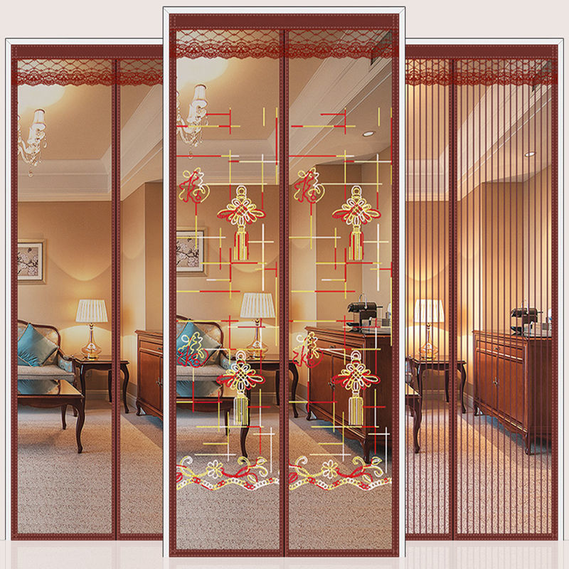 Door Anti-mosquito Door Curtain Sliding Door Foldableing Summer Aluminum Alloy Sand Door Magic Insect Net Self-built House Suction Without Punching