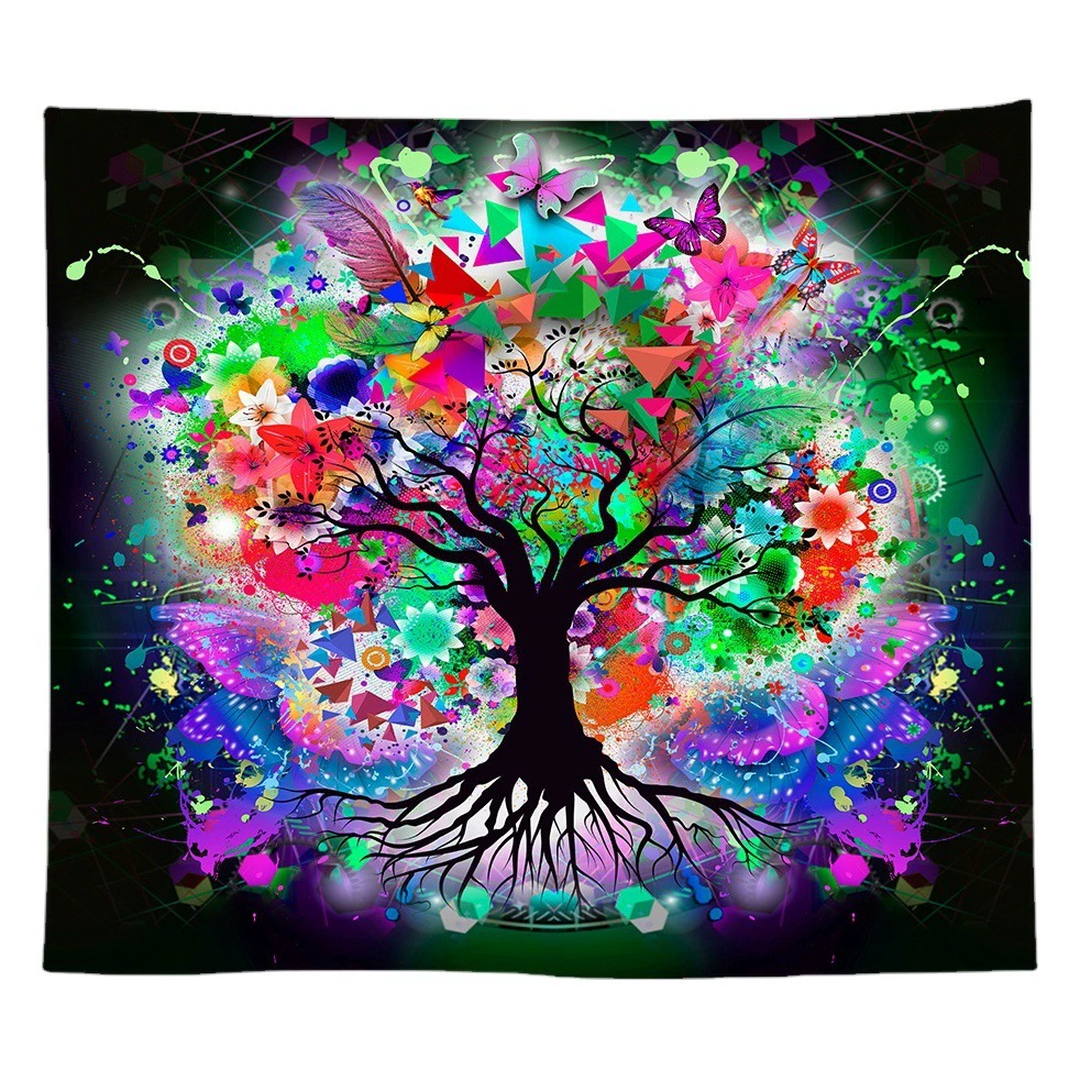 Самый продаваемый на Amazon тканевый гобелен для дома и интерьера, европейский и американский стиль, с УФ-печатью, светящийся в темноте, для вечеринок