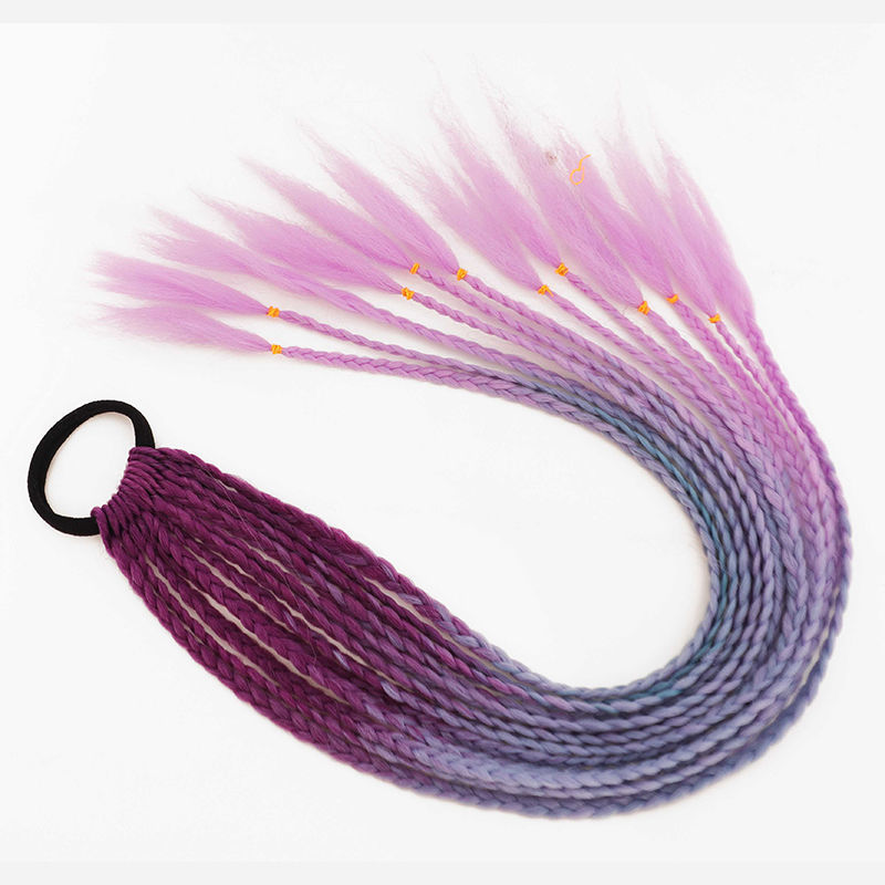 Fábrica al por mayor color trenza peluca hembra hip hop gradiente teñido trenza color de trenza sucia trenza cola de caballo