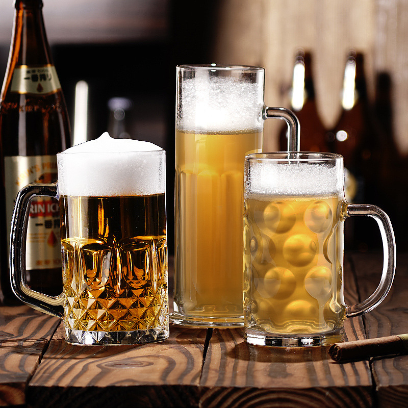 Taza de cerveza de 500ml con taza de vidrio con taza de té casera taza de cerveza taza de heroes de gran capacidad