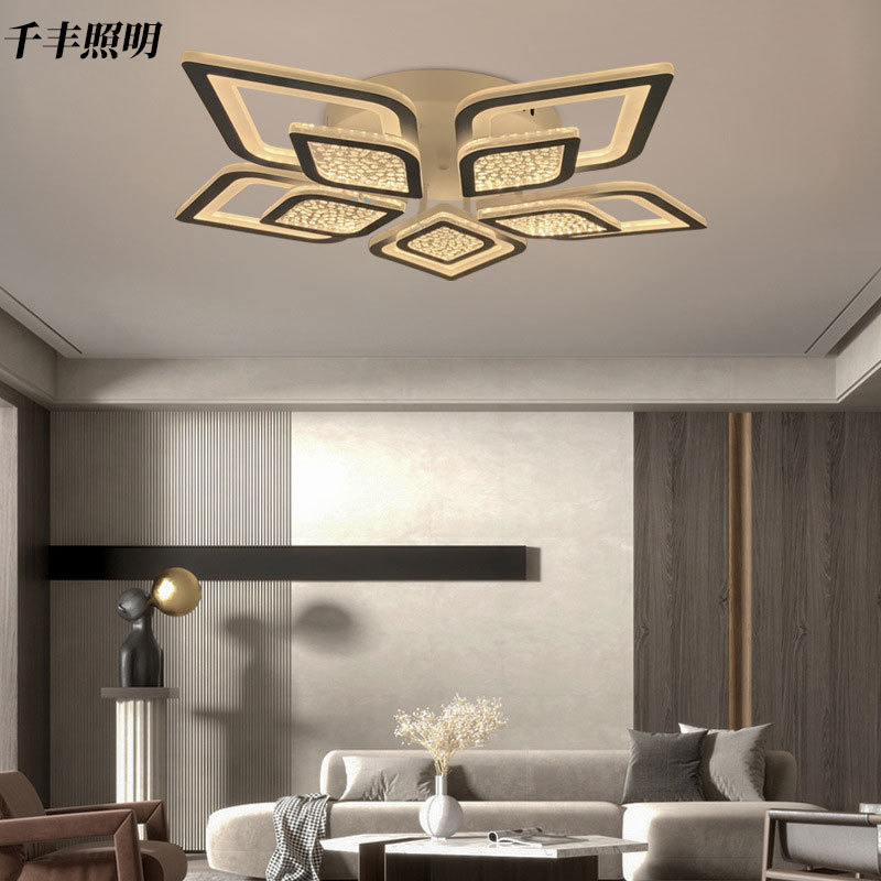 Transfronterizos LED pétalos lámpara de techo sala de estar minimalista arte moderno personalidad dormitorio principal florilámpara de atmósfera