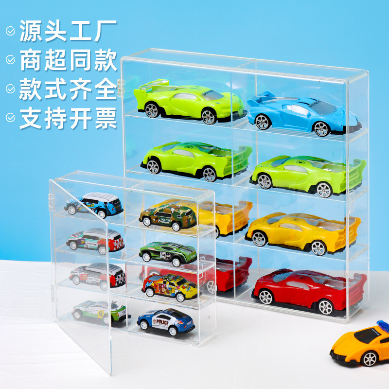 Toy Alloy Car Storage Box Stackable Hot Wheels Tomei Truck Model Display Rack Acrylic Storage Rack