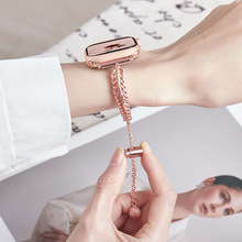 适用Apple watch系列手表金属表带手镯链式时尚创意表带厂家现货