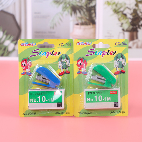 Mini stapler set, student office stationery supplies, small size 10 stapler, holiday gift for primary school students