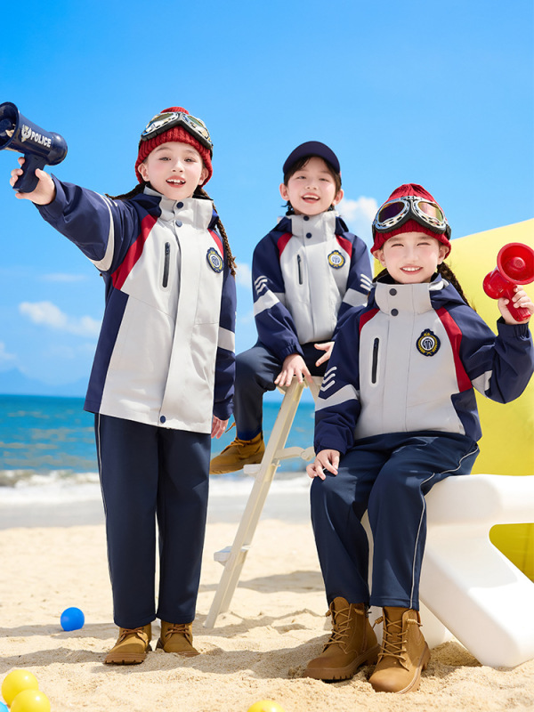 2025新款中小学生校服防寒冲锋衣可脱卸三件套幼儿园园服秋冬班服|undefined