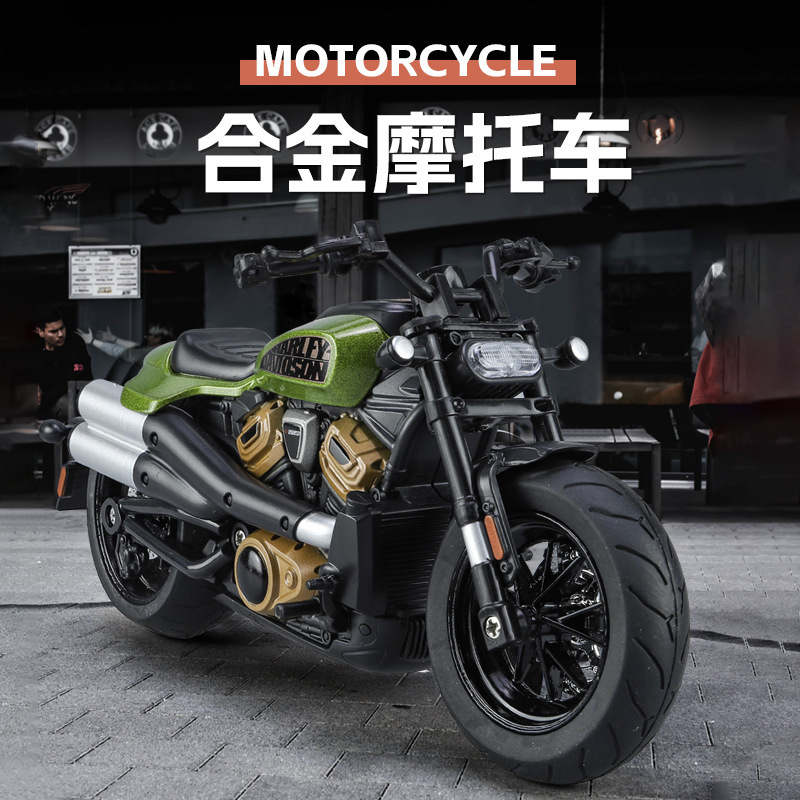 1/12 Alloy Motorcycle Model with Light-Up Front Wheels, Boys' Children's Toy, Decorative Motorcycle