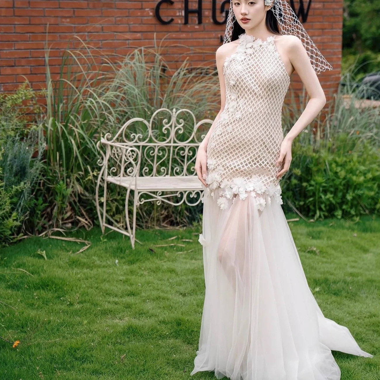 Morning Dress for Female Brides, French High-End Dressing Gown, Tube Top, Super Fairy Design, Toast Dress, Long Dress