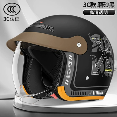 Cross-Border Electric Vehicle Helmets, Motosiklet kaskı (dəbilqə) - sku-02-3c-certified-elegant-black-a6-push-in-lens