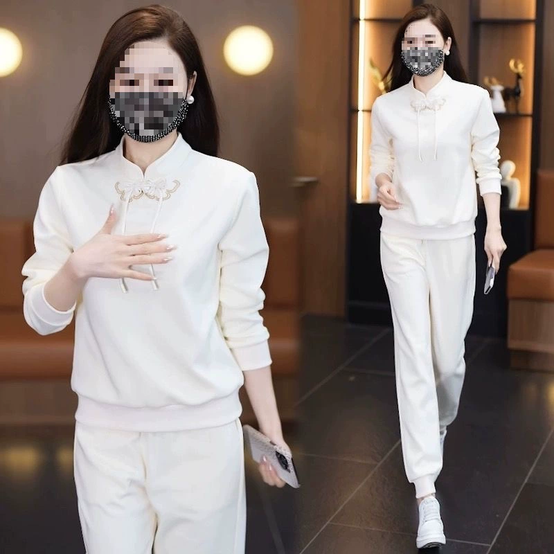 Autumn fashionable sports suit, sweatshirt, set, Chinese style