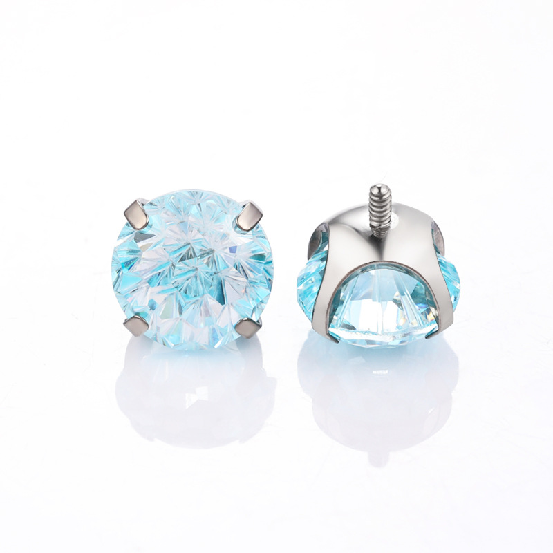 Labret piercing jewelry detail image