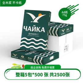 俄罗斯进口a4打印纸80克整箱批发 75g厚纸A4去静电复印纸办公白纸