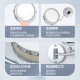 Hotel simple double-sided enlarged folding vanity mirror with lamp fill light wall-mounted mirror wall self-adhesive LED makeup mirror