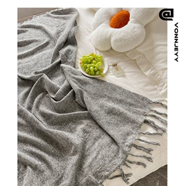 线毯;针织毯;围巾