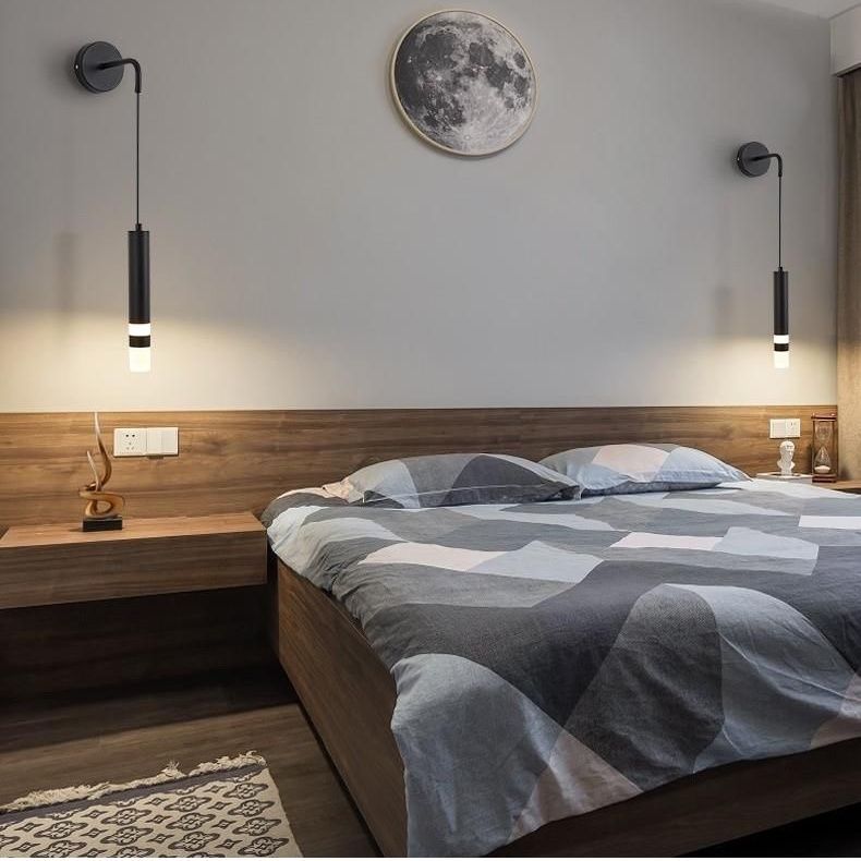 Leer fondo de fondo Hotel fondo lámpara de pared sala de estar pequeña lámpara roja cabeza de cama lujoso simple luz moderna lámpara de cama
